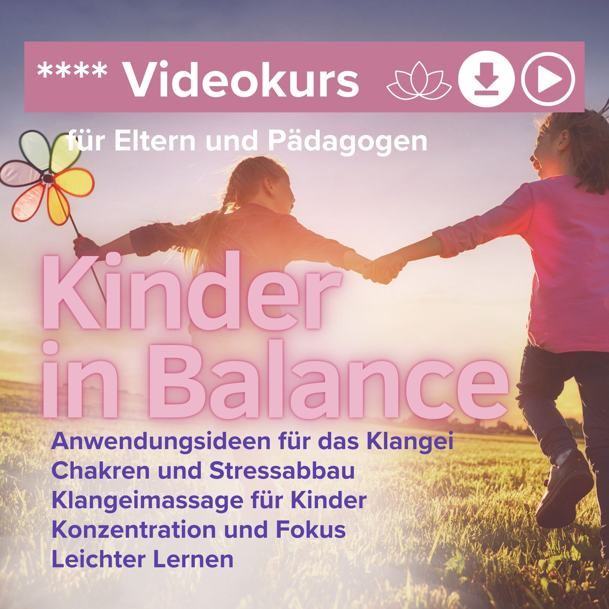 Videokurs Kinder in Balance mit Text